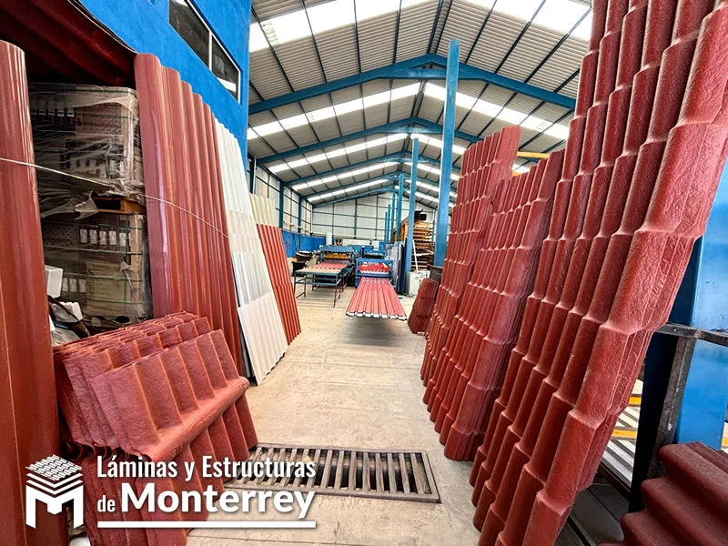 Laminas de acero tipo teja para techar