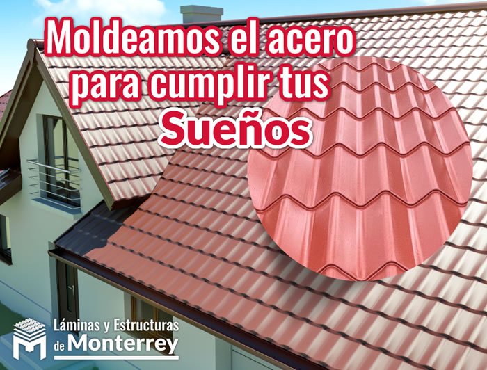 Lamina de acero tipo teja para techar